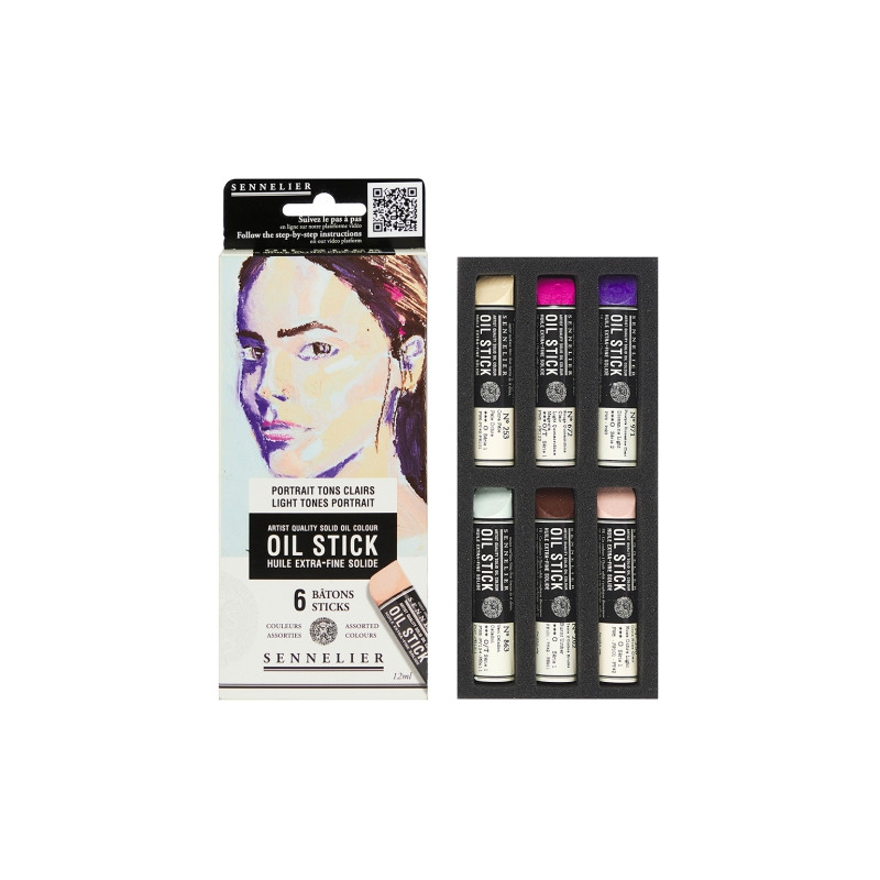 Sennelier oil stick light tones portrait set of 6 oil paints in sticks