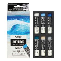 Sennelier oil stick seascape set of 6 oil paints in stick - store