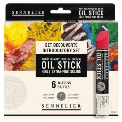 Sennelier oil stick introductory set of 6 oil sticks 38ml - skl