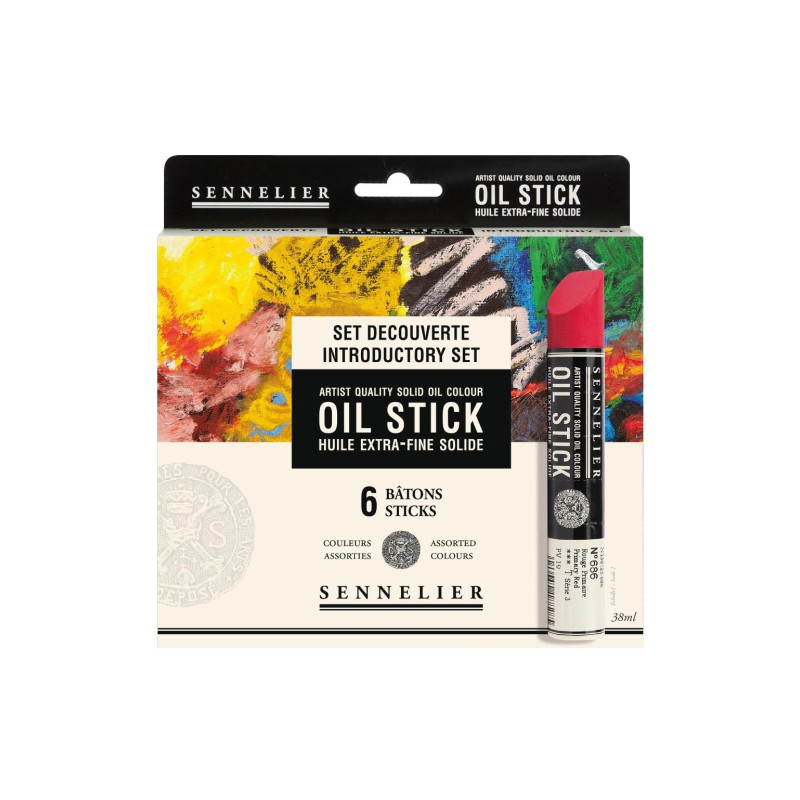 Sennelier oil stick introductory zestaw 6 sztyftów olejnych 38ml - skl