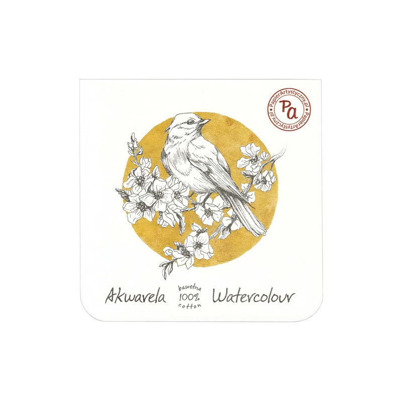PA skowronek blok do akwareli 15x15cm 20ark - sklep plastyczny - szał