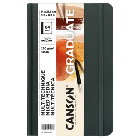 Canson graduate mixed media natural 14x21,6cm 220g 32ark - sklep plast