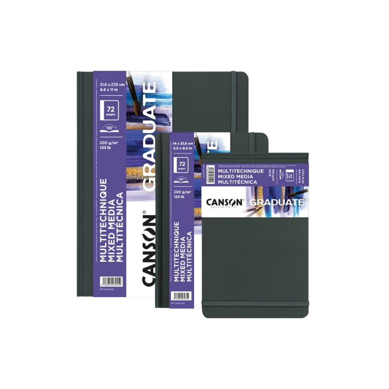 Canson graduate mixed media white sketchbook 200g 36ark- plastyc store