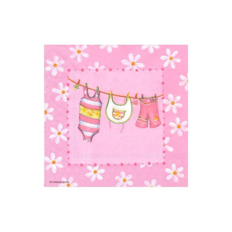 Serwetka do decoupage ambiente 14-13304965 baby pink - sklep plastyczn