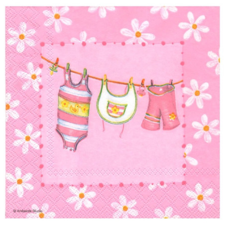 Decoupage napkin ambiente 14-13304965 baby pink - art store