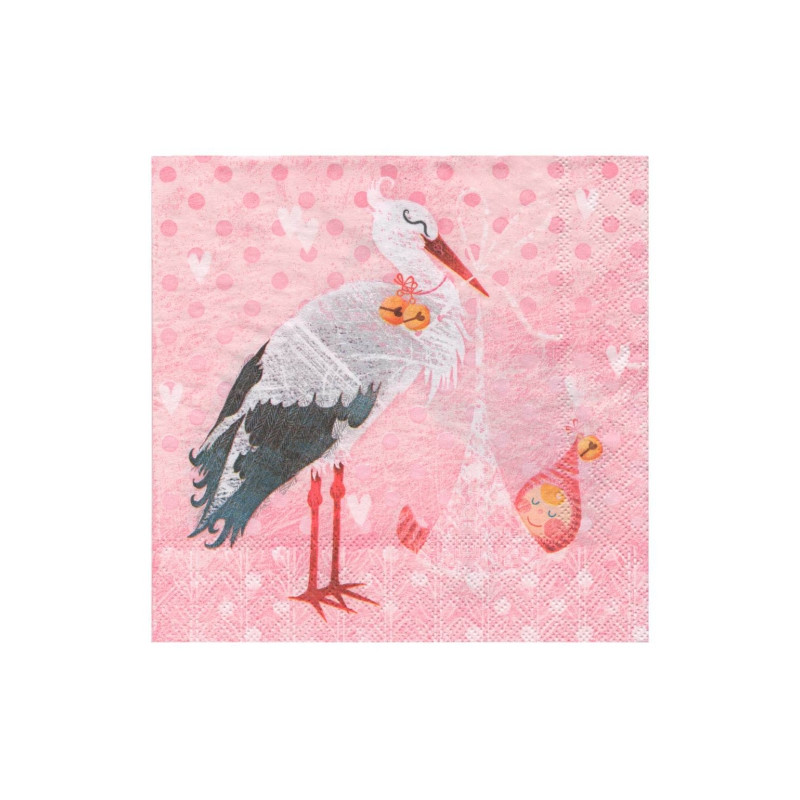 Decoupage napkin ambiente 16-13307565 baby girl stork - pla store