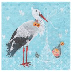Decoupage napkin ambiente 16-13307566 baby boy stork - plas store
