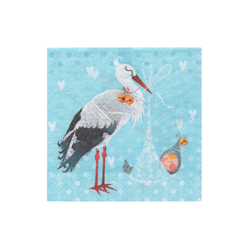 Decoupage napkin ambiente 16-13307566 baby boy stork - plas store