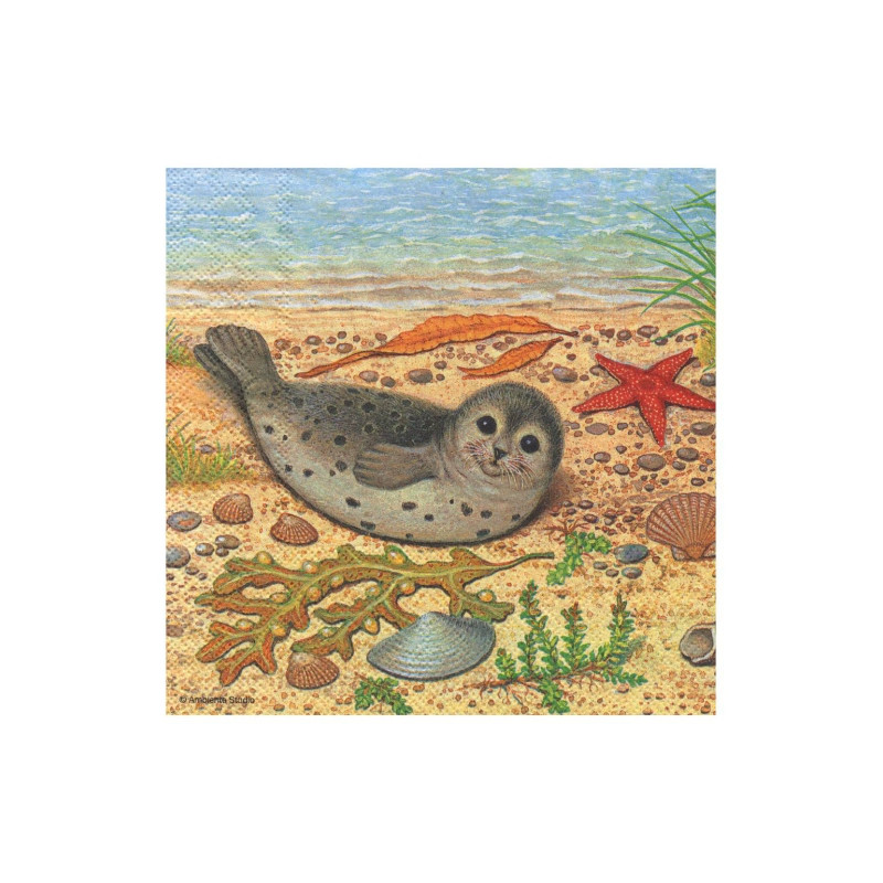 Decoupage napkin ambiente 14-13306400 seal - art store - s