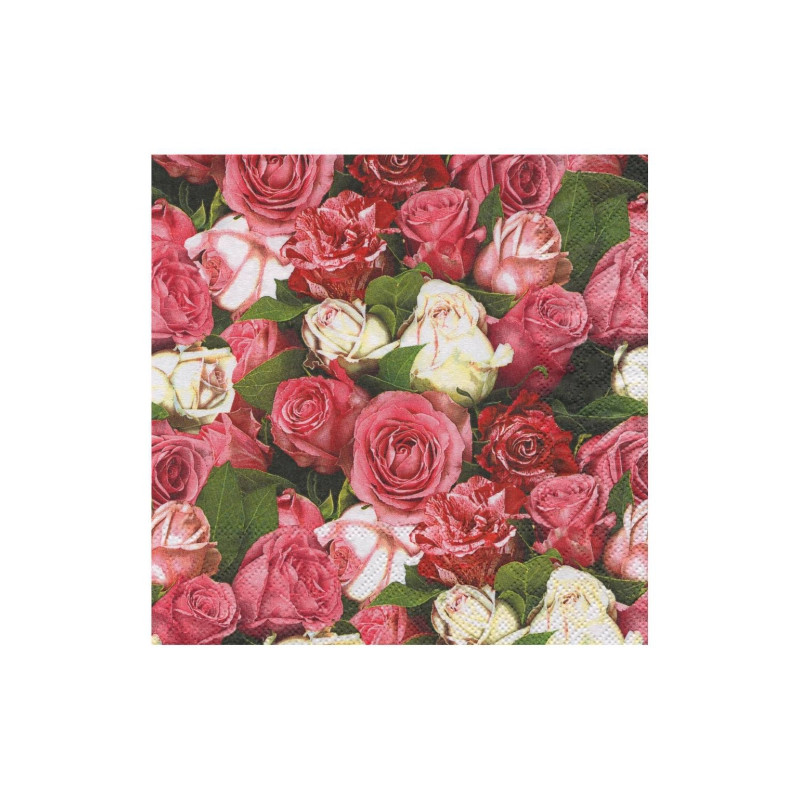 Decoupage napkin ambiente 10-13305050 roses all over - store plas