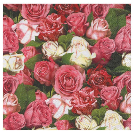 Serwetka do decoupage ambiente 10-13305050 roses all over - sklep plas