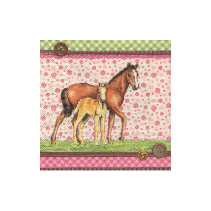 Serwetka do decoupage ambiente 12-13309205 signed horses - sklep plast