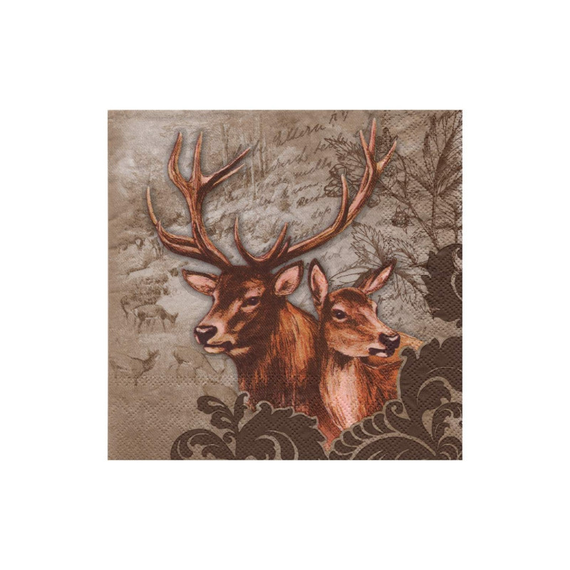 Decoupage napkin ambiente 13-13307375 deer couple - plastyc store