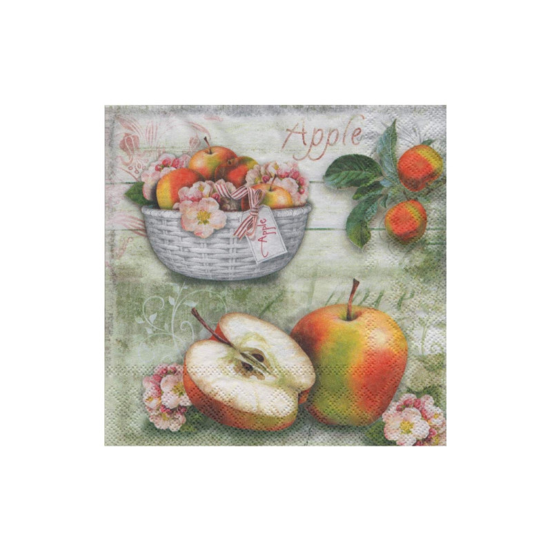 Decoupage napkin ambiente 13-13311055 apple basket - plasty store