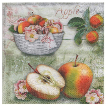 Decoupage napkin ambiente 13-13311055 apple basket - plasty store