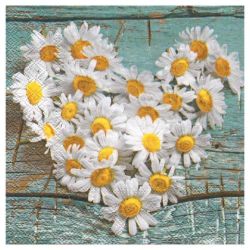 Decoupage napkin ambiente 2-13309260 heart of daisies - pla store
