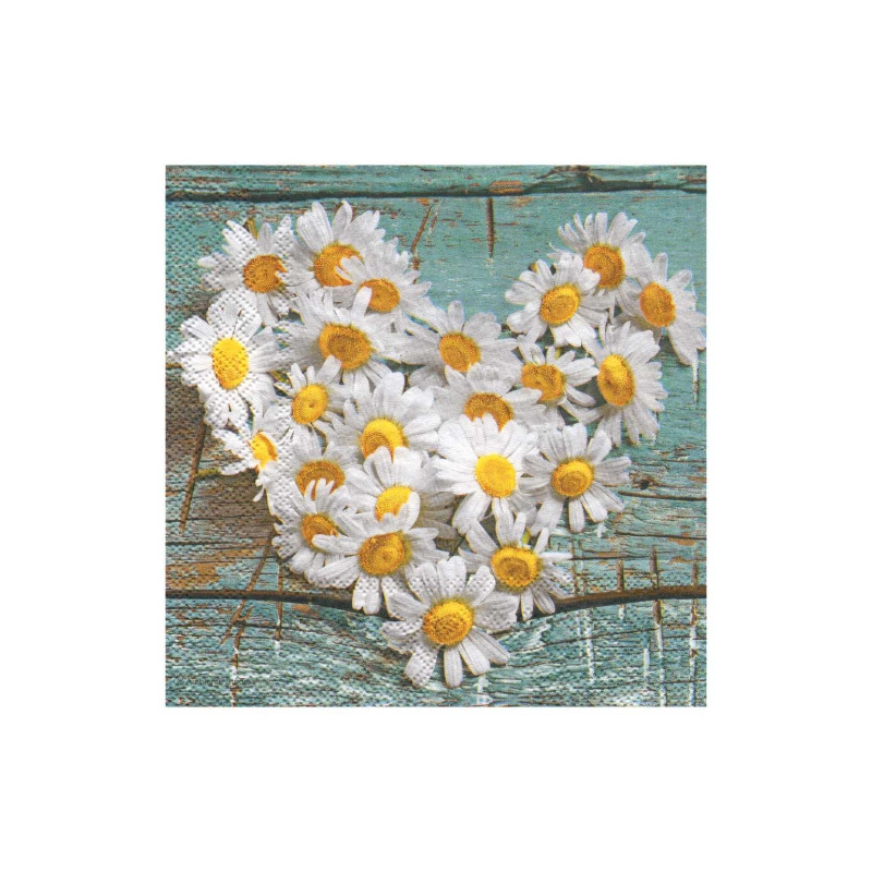 Decoupage napkin ambiente 2-13309260 heart of daisies - pla store
