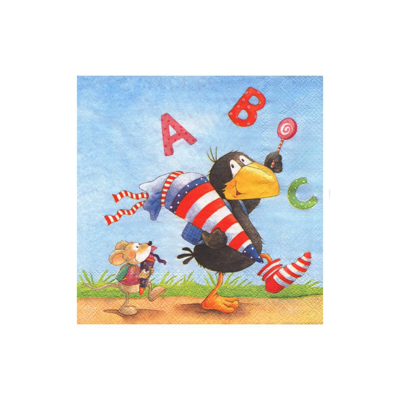 Decoupage napkin ihr 16-L495400 rabe socke abc - art store