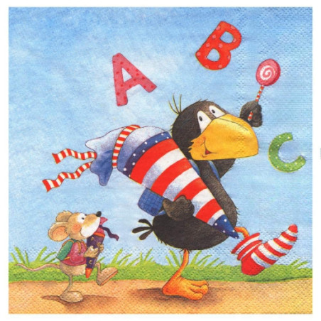 Serwetka do decoupage ihr 16-L495400 rabe socke abc - sklep plastyczny