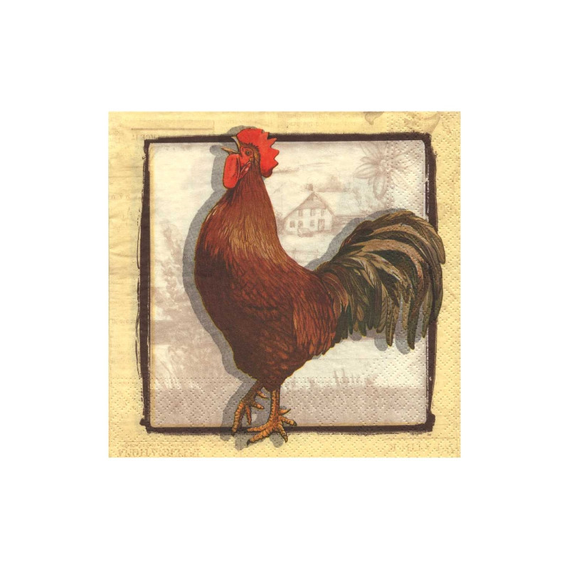 Decoupage napkin nouveau 18-l74187 chicken cream - art store