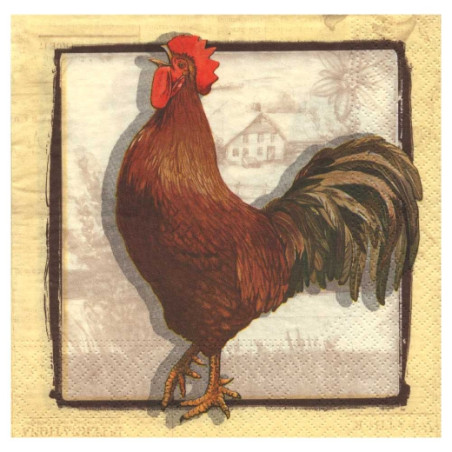 Serwetka do decoupage nouveau 18-l74187 chicken cream - sklep plastycz