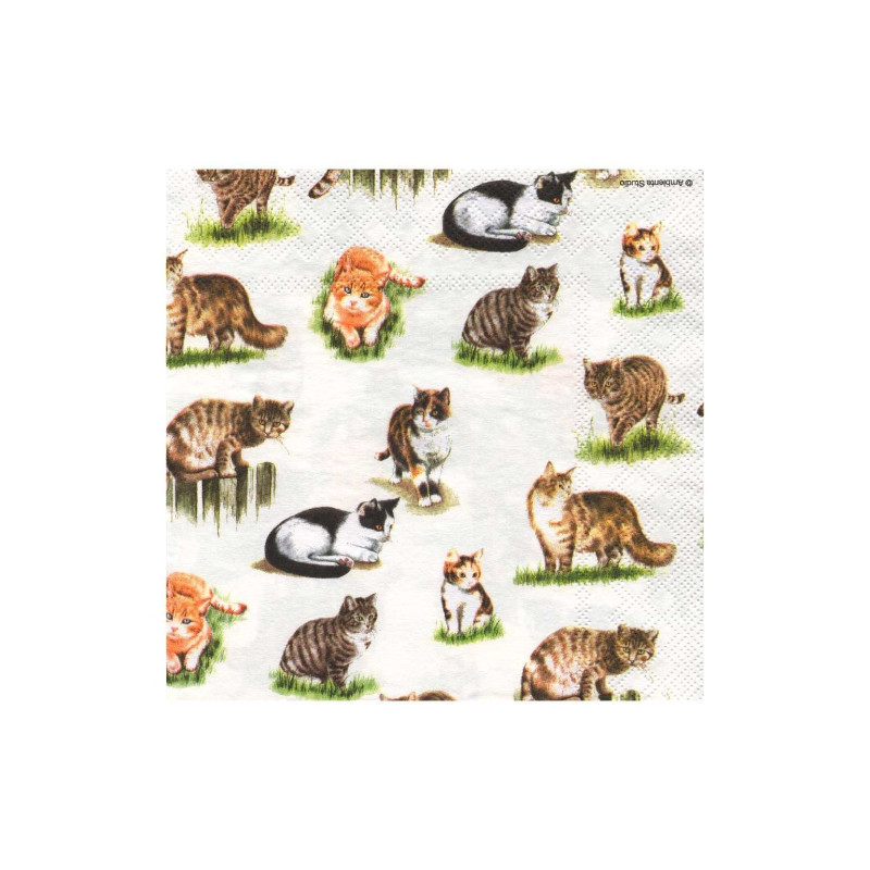 Serwetka do decoupage ambiente 13305830 lovely cats - sklep plastyczny