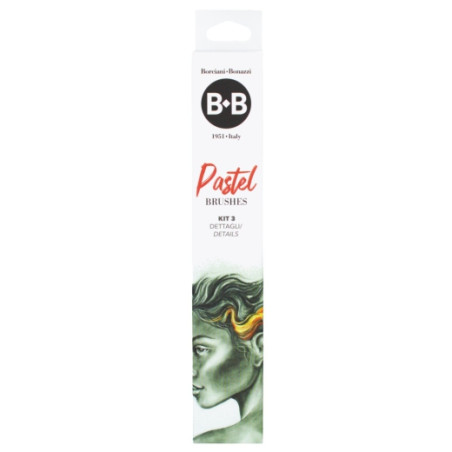 Borciani Bonazzi pastel No. 3 set of 3 detail brushes - plastyc store