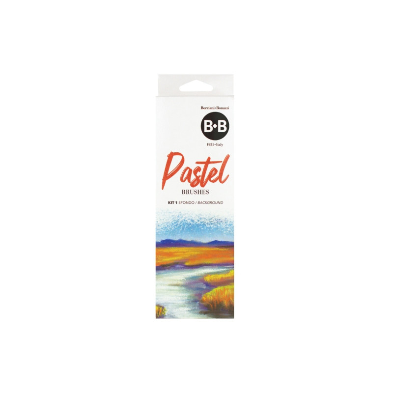 Borciani Bonazzi pastel No. 1 background brush set - art store -.