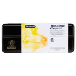 Schmincke akademie zestaw 12 półkostek akwareli z pędzlem DaVinci s.94