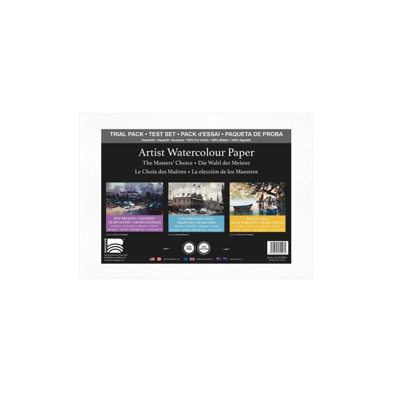 Baohong trial pack the masters' choice papier akwarelowy mix 3x3ark 28