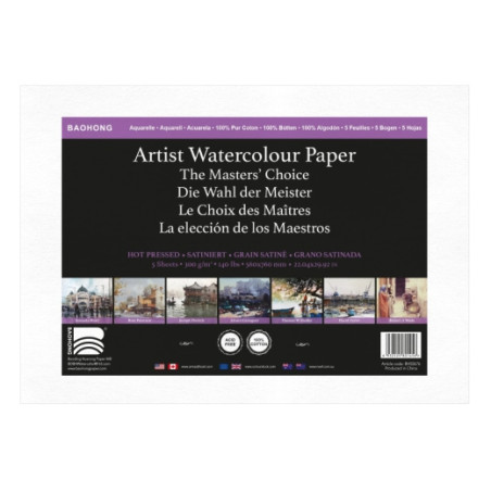 Baohong masters' choice watercolor paper smooth 300g - art store