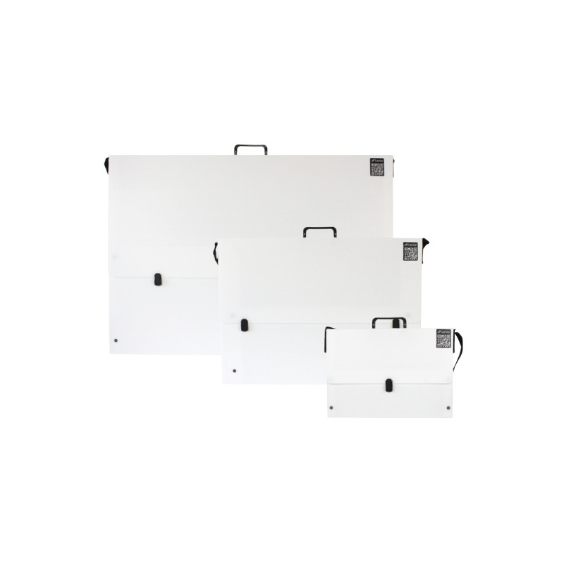 Leniar white plastic folder - art store - craze for artists