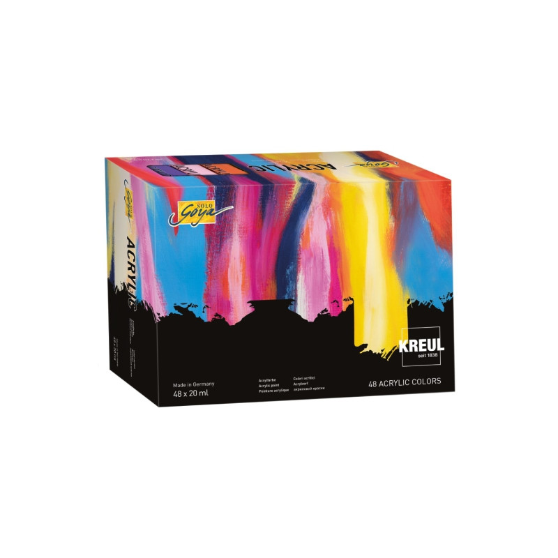 Kreul solo goya zestaw 48 farb akrylowych 20 ml - sklep plastyczny - s