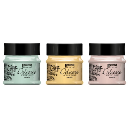 Pentart delicate metallic acrylic paint 50 ml - art store - sz