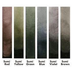 Kuretake gansai tambi sumi colors zestaw 6 akwareli - sklep plastyczny