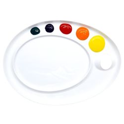 Mijello ellipse xl plastic peel off oval palette - art store