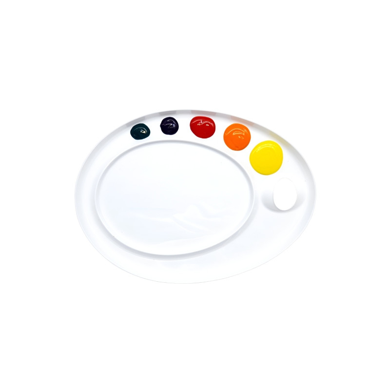 Mijello ellipse xl plastic peel off oval palette - art store