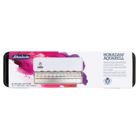 Schmincke horadam aquarell slime line zestaw 12 półkostek - sklep plas