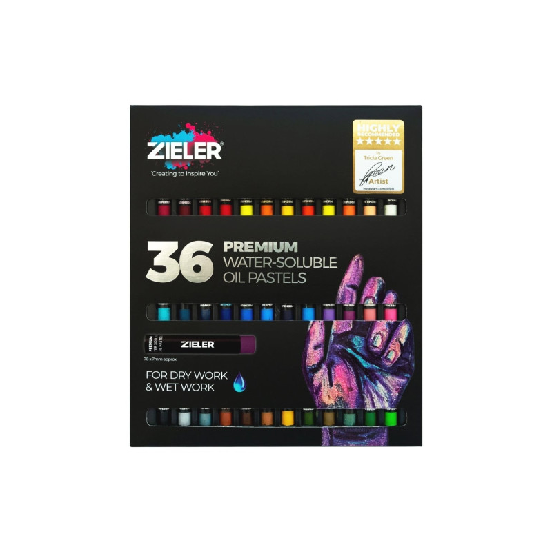 Zieler set of 36 water-based oil pastels - art store
