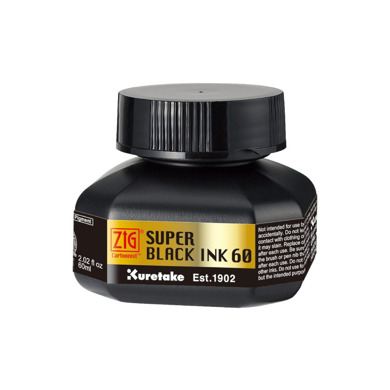 Kuretake special black ink fast drying 60ml - art store