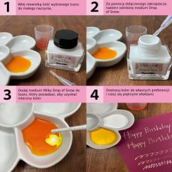 Kuretake drop of snow white ink medium - art store - craze