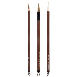 Maries set of 3 different calligraphy brushes - art store - sha