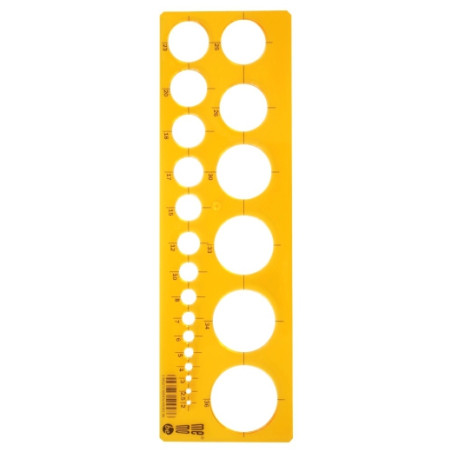 Pratel memobe stencil for drawing circles 2-36 mm - art store 