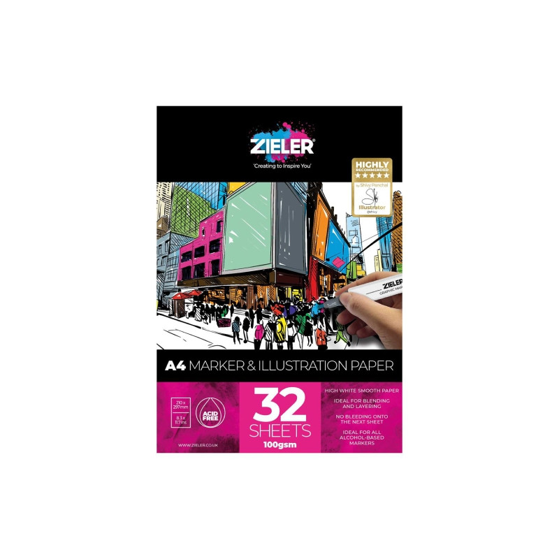 Zieler marker & illustration a4 blok do markerów 100g 32ark - sklep pl
