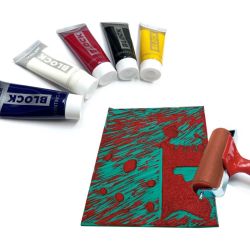 Zieler Block Printing set of 5 oil painting graphic inks for linocut 5