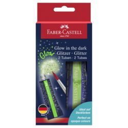 Faber Castell brokat w żelu świecący w ciemności 2x12ml - sklep plasty