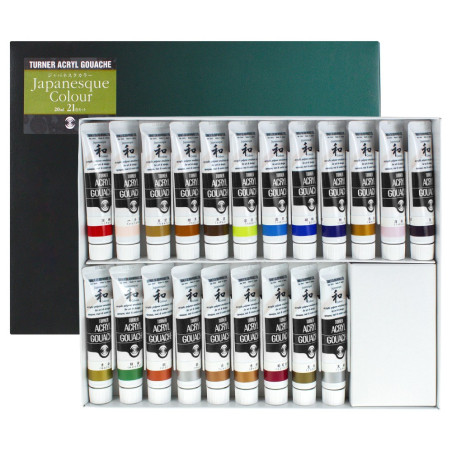 Turner acryl gouache japanesque zestaw 21 gwaszy 20ml