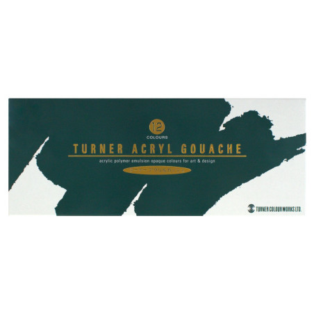 Turner acrylic gouache set of 12 gouaches 11ml - Szaldlaplastykow.pl