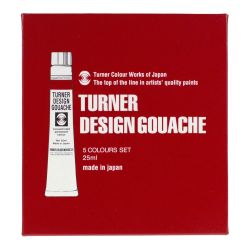 Turner design gouache primary colors zestaw 5 gwaszy 25ml