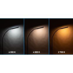 Daylight electra black satin led table lamp - Szaldlaplastykow.pl